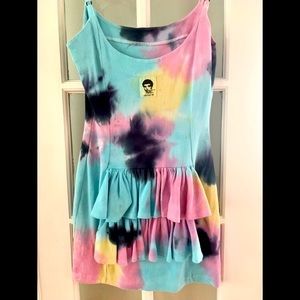 Archive Betsey Johnson Tie Dye Ruffle Dress